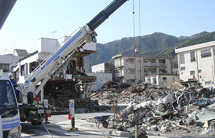 東日本大震災災害復旧工事に出動